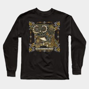 Steampunk Mechanical Owl Long Sleeve T-Shirt